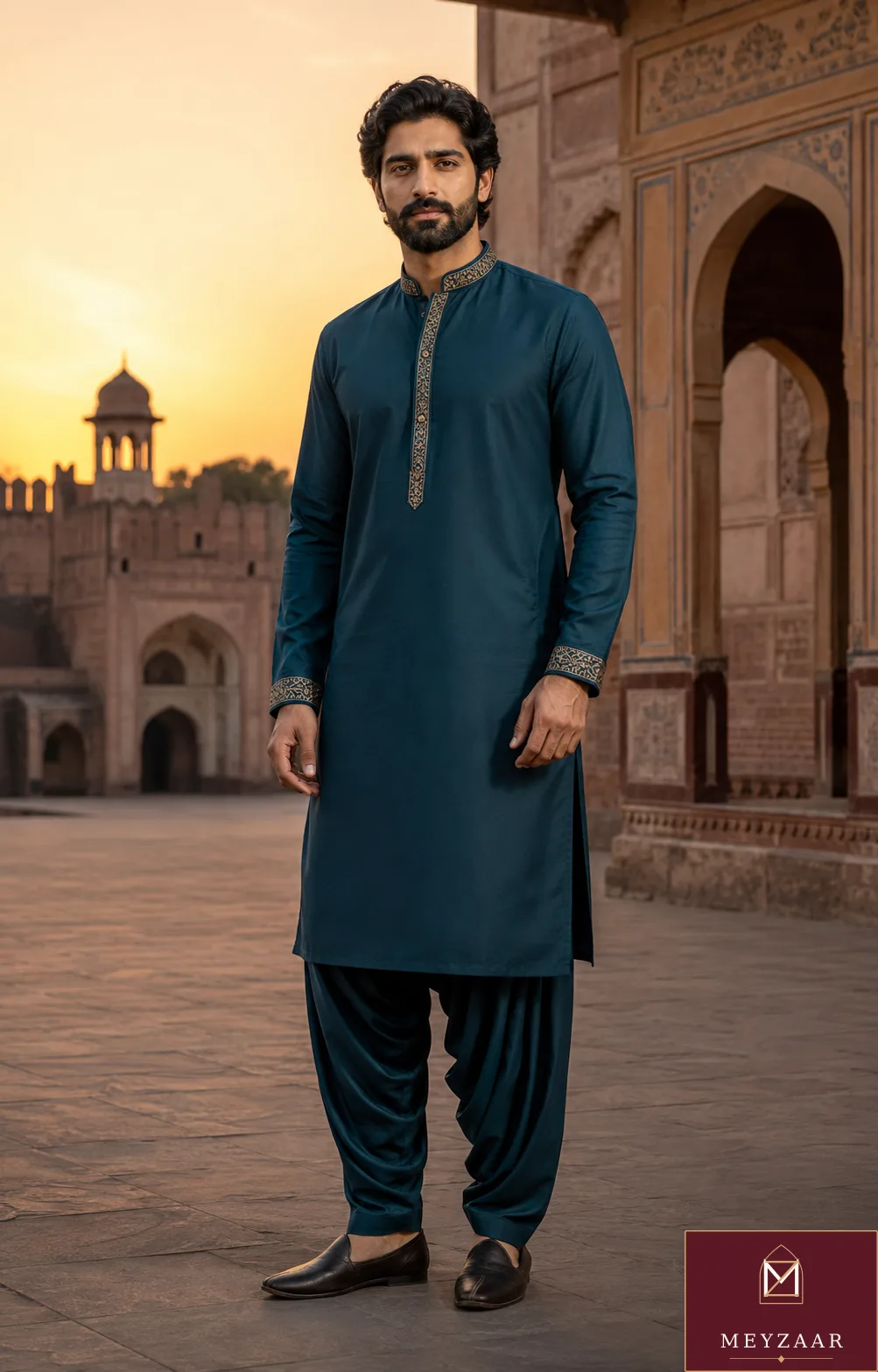 Fort peacock, a MEYZAAR formal shalwar kameez look in Lahore